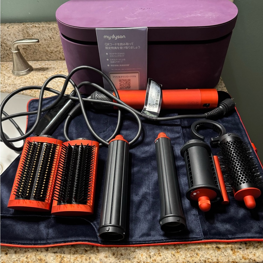 Dyson Red and Black Hair Styling Kit